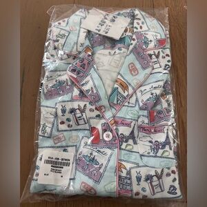 Roller Rabbit Multicolor Paris-Themed Pajama Set